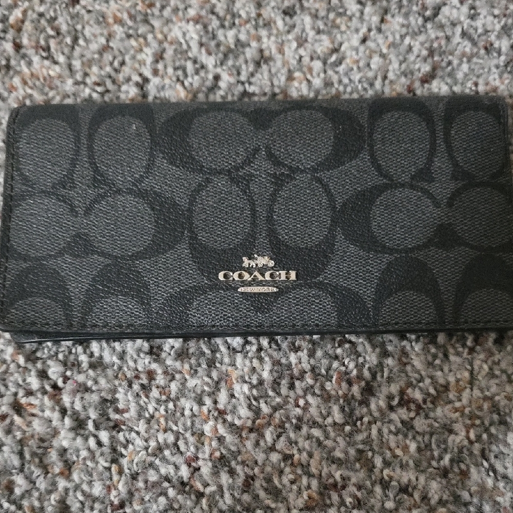Coach Black Monogram Wallet